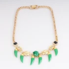 Çin Box Chain Resin Wolves Heads and Teeth Necklace üretici firma