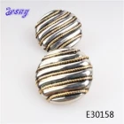 China Button rhinestone factory china clip on earring E30158 manufacturer