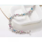 China China OEM fashion jewelry factory private label 925 sterling silver / brass bead Austrian crystal charm bracelet manufacturer