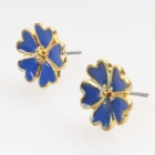 Çin Colorful flower shaped beautiful for lady stud earrings designs E30088 üretici firma