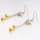 Çin Crystal chandelier egyptian crown shaped chain earrings designs E30099 üretici firma