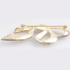 Çin Crystal tie golden brooches wholesale lot fashion brooch P80008 üretici firma