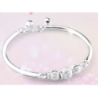 Çin Custom Sterling Silver 925 Bracelet Beads Bangle Manufacturer üretici firma