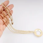 Çin Dubai Women 24k Gold Necklace,Rose Gold Charm Copper Chain Necklace üretici firma