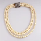 China Fashion Designs Natural Beautiful Pearl Bead Necklace For Women In Stock manufacturer