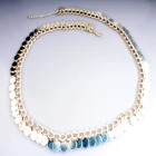 Çin Fashion gold silver coin chain belly dance waist belt BT60035 üretici firma