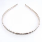 Çin Hair for men silver plain elastic wholesale metal headband H50023 üretici firma