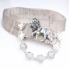 Çin Handmade fashion chain lion head wire mesh metal belt BT60058 üretici firma