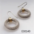 China Handmade silver wire big dangle imitation earrings designs E30140 manufacturer