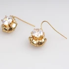 China Indian 18k gold cubic zirconia piercing earrings E30036 manufacturer