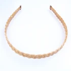 Çin Knitting patterns metal chains braided knot women headband H50022 üretici firma