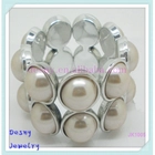 China Large double tied romantic pink oval pearl stainless steel manufacturer supply bracelet manufacturer