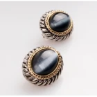 Çin Latest fashion design Black Bead stud earrings jewelry wholesale Earrings accessories üretici firma