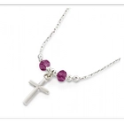 Çin Lovely Necklace for Girls With a Dainty Silver Cross Best Selling Newest Fashion Necklace üretici firma