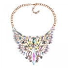 Çin New Luxury Diamond Jewelry Necklace Rhinestones Crystal Necklaces Collier Accessories as Gift üretici firma