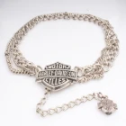 China New design metal letters silver plated mens waist belt BT60041 manufacturer