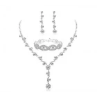 Çin Rhinestone Jewelry Sets for Women Necklace and Earring set with Crystal Bracelet Manufacturer China üretici firma