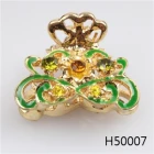 China Rhinestone hairstyles flower turquoise for wedding hair accessories H50007 manufacturer