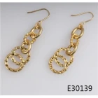 China Round tanishq trendy couple heavy gold earrings designs E30139 manufacturer