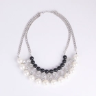 Çin Short Chain Pearl Beads Crystal Pendant Ladies Necklace Wholesale Fashion Jewelry OEM Factory üretici firma