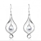 Çin Silver Pearl Dangle Earrings 925 Sterling Silver Celtic Knot  Earrings Supplier in China üretici firma