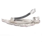 Çin Silver traditional crystal peacock feather hair accessories hairpin H50016 üretici firma