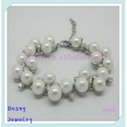 China Simple and noble style imitation beaded-rhinestone embellished bracelet manufacturer