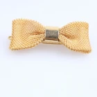 الصين Snap flat spiral french metal barrettes gold bow hair clip H50018 الصانع