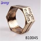 China Star starfish metal alloy gold men fashion skull head bangle manufacturer