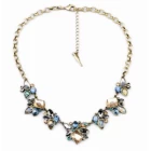中国 Wholesale Bronze Alloy Colorful Crystal Short Chain Beads Necklace for Woman メーカー