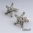 China Wholesale sterling silver cz star stud earrings designs E30137 manufacturer