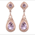 Çin Kadın 18K Gül Altın Pirinç Küpe Üretici Çin üretici firma