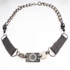 Çin Womens jean custom rhinestone beaded lady metal chain belt BT60071 üretici firma