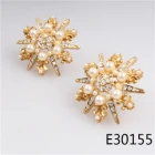 China Young girl jewelry set diamond studs pearl designs earring E30155 manufacturer