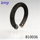China antique jewelry plain metal tennis mesh cuff bracelet B10036 manufacturer