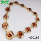China baroque style brass knuckles crystal sex charmed necklace N90186 manufacturer