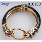China black onyx circles gold fashion two-leopard print bone bangle manufacturer