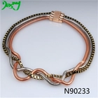 China box snake chain braided magnetic choker necklace N90233 manufacturer