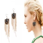 Çin cheap dangling chains tassel ear piercing earrings E30034 üretici firma