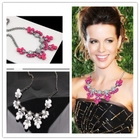 China colorful fashion jewelry resin flower choker necklace TBN003 manufacturer