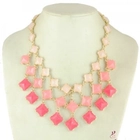 China colorful resin gemstone twisted wire necklace ZN008 manufacturer