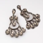 Çin costume ears and tail fashion design hanging moonstone earrings üretici firma