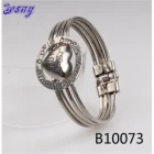 China couple love mexican silver chrome hearts bracelet B10073 fabricante