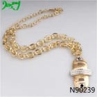 China crystal black stone fake gold bullet pendant jewelry N90239 manufacturer