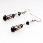 Çin ethnic metal hipanema beaded jhumka piercing earrings E30035 üretici firma