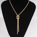 Çin fashion couple gold chain platinum tassel necklace N90289 üretici firma