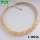 China fashion jewelry gold twisted wire bangle choker necklace N90196 manufacturer