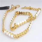 Çin fashion lady beaded gold waist chain sash belt BT60021 üretici firma