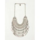 China fringe tassel silver coin stainless steel link chain necklace manufacturer