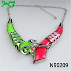 China glitter music note buffalo horn gold statement necklace N90209 manufacturer